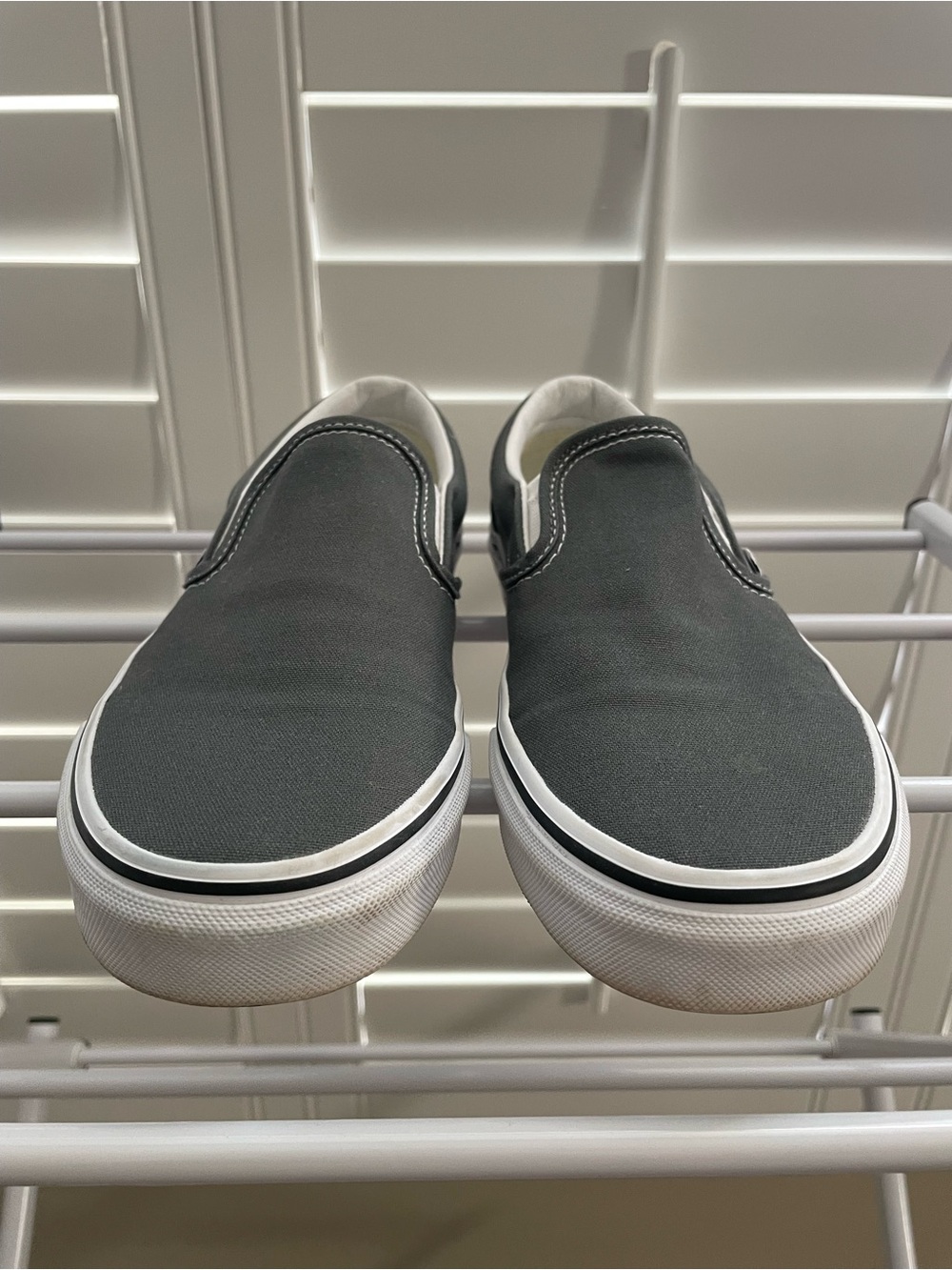 Classic Slip-On Canvas Sneakers - grey